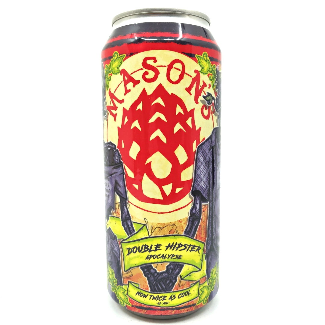 Mason's Brewing Company Double Hipster Apocalypse DIPA 8.2% (473ml can)-Hop Burns & Black