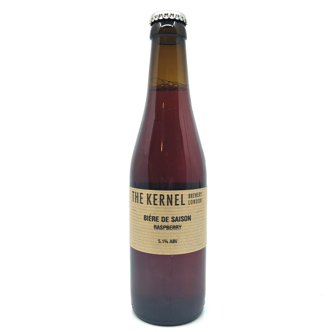 Kernel Biere de Saison Raspberry 4.9% (330ml)-Hop Burns & Black