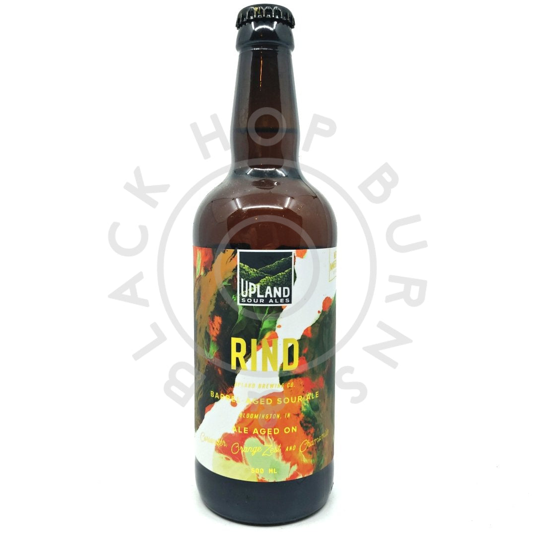 Upland Sour Ales Rind Barrel Aged Sour Ale with Coriander, Orange Zest & Chamomile 5.5% (500ml)-Hop Burns & Black