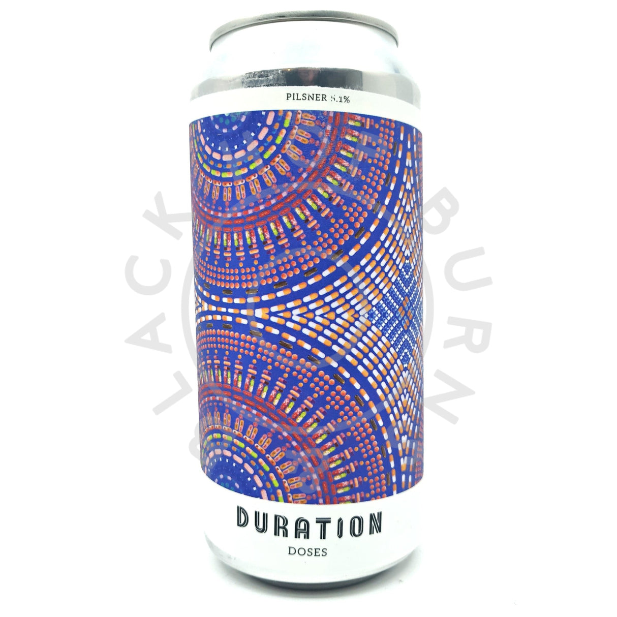 Duration Doses Pilsner 5.1% (440ml can)-Hop Burns & Black