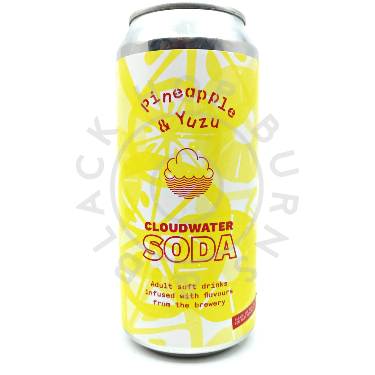 Cloudwater Soda Pineapple & Yuzu (440ml can)-Hop Burns & Black