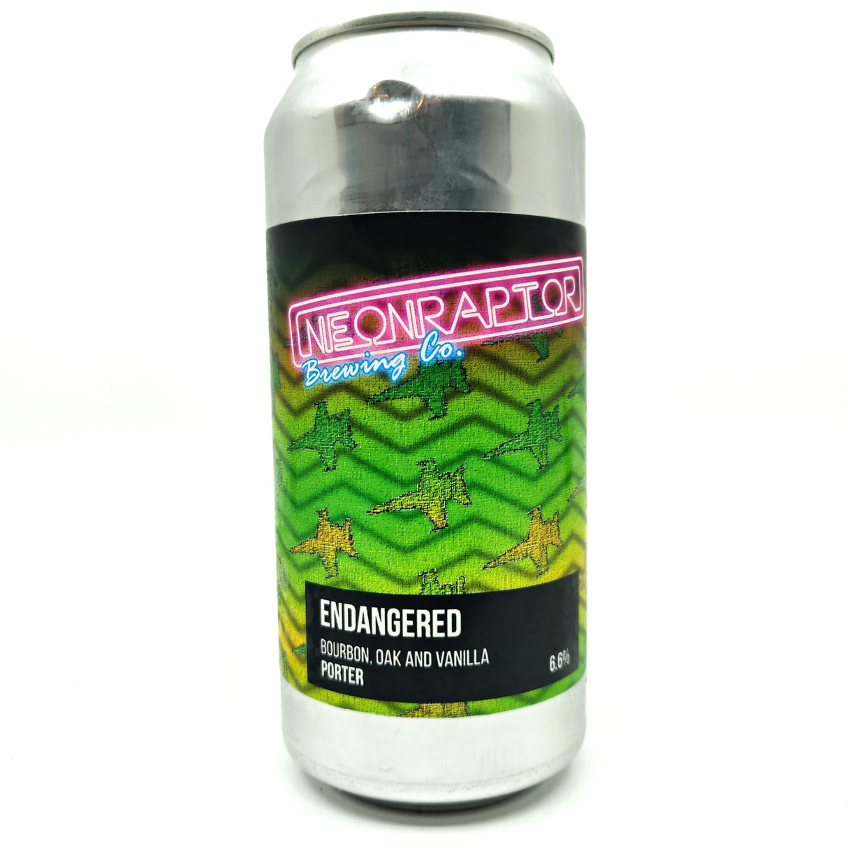 Neon Raptor Endangered American Porter 6.6% (440ml can)-Hop Burns & Black