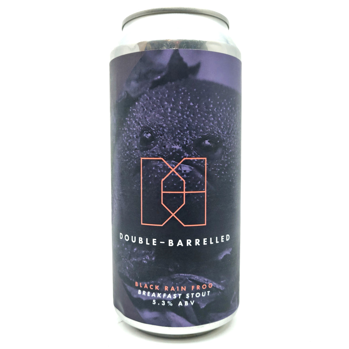 Double Barrelled Black Rain Frog Breakfast Stout 5.3% (440ml can)-Hop Burns & Black