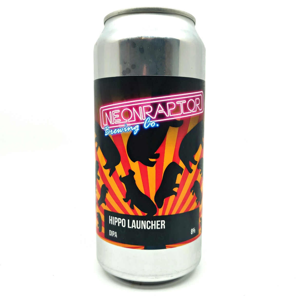 Neon Raptor Hippo Launcher DIPA 8% (440ml can)-Hop Burns & Black