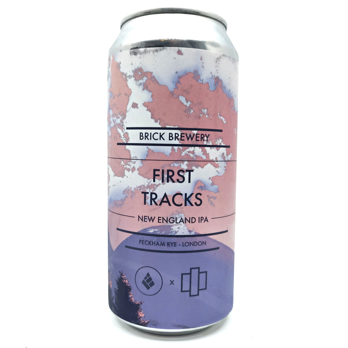 Brick Brewery x Drop Project First Tracks New England IPA 6% (440ml can)-Hop Burns & Black