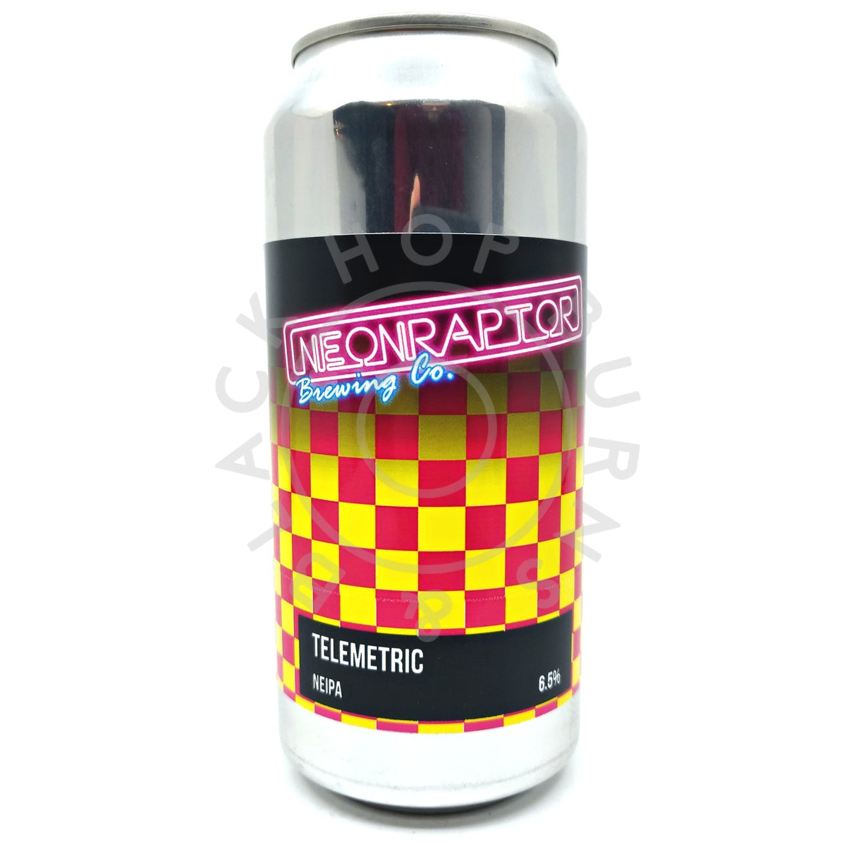 Neon Raptor Telemetric NEIPA 6.5% (440ml can)-Hop Burns & Black