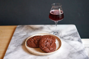 The Beer Lover's Table: Spiced Brownie Cookies and Oud Beersel Oude Kriek Vieille