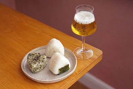 The Beer Lover's Table: Salmon and Cured Egg Yolk Onigiri with Queer Brewing x Duration X Cloudwater Deadhead Pale Wit