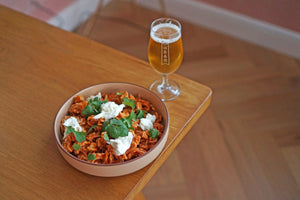 The Beer Lover's Table: Singaporean Chilli Crab Pasta and Sureshot Brewing Whimmy Wam Wam Wozzle Pilsner