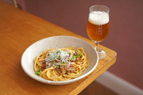 Beer Lover's Table: Udon Carbonara with Garage Project Pernicious Weed Imperial IPA