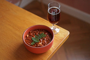 The Beer Lover's Table: Pumpkin Chipotle Chilli and Queer Brewing Lay Down My Bones Brown Ale
