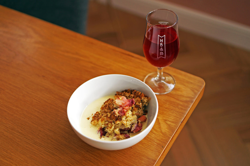 The Beer Lover's Table: Chai-Spiced Apple and Plum Crumble with Great Beyond Brewing Co The Raspberry Incident