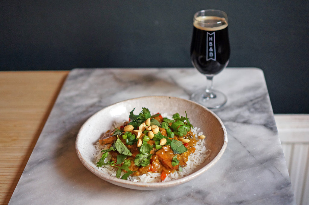 The Beer Lover's Table: Thai-Style Peanut Curry with Soy-Seared Tofu and Newbarns Brewery Deluxe Lagered Porter