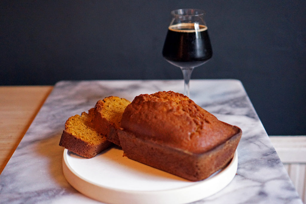 The Beer Lover's Table:  Pumpkin Bread and Left Handed Giant We Are Ghosts On The Moon Imperial Stout