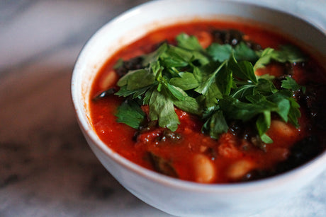 The Beer Lover's Table: Spiced Sausage, Kale and Bean Soup with Klosterbräu Bamberg Rauchbier
