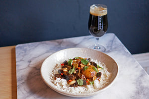The Beer Lover's Table: Aubergine Massaman Curry and  Boxcar Brewery Double Dark Mild