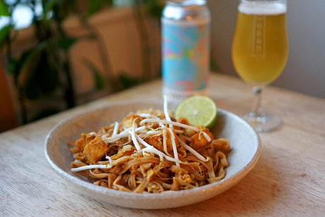 The Beer Lover’s Table: Pad Thai with Crispy Tofu and Duration Brewing Promise Of Spring Norfolk Witbier