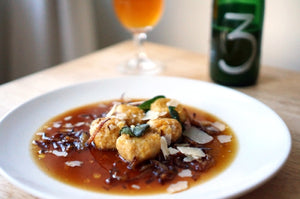 The Beer Lover's Kitchen: Pumpkin Gnudi with Porcini Broth and 3 Fonteinen Oude Geuze