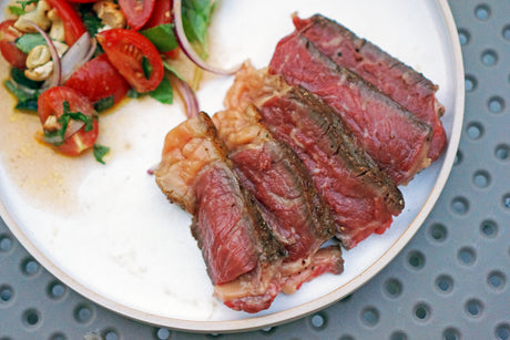 The Beer Lover's Table: Reverse-Seared Steak and Tomato Salad with Fremont Brewing Lush IPA