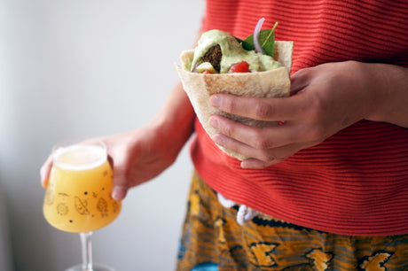 The Beer Lover’s Table: Falafel Pita Sandwiches & Abbeydale Brewery Huckster NEIPA