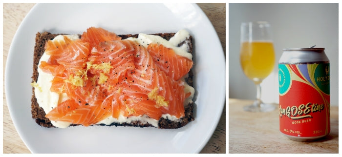 The Beer Lover’s Table: Summery Cured Salmon with Marble x Holy Crab LanGOSEtine Langoustine & Pineapple Gose