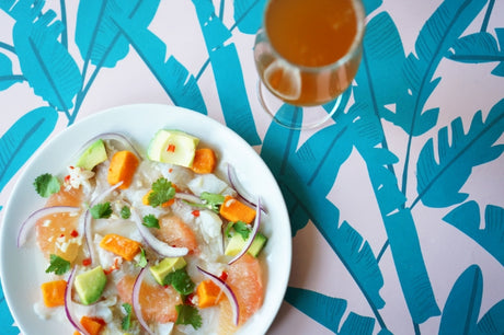 The Beer Lover’s Table: Citrusy Sea Bass Ceviche and London Beer Lab Wheat Beer