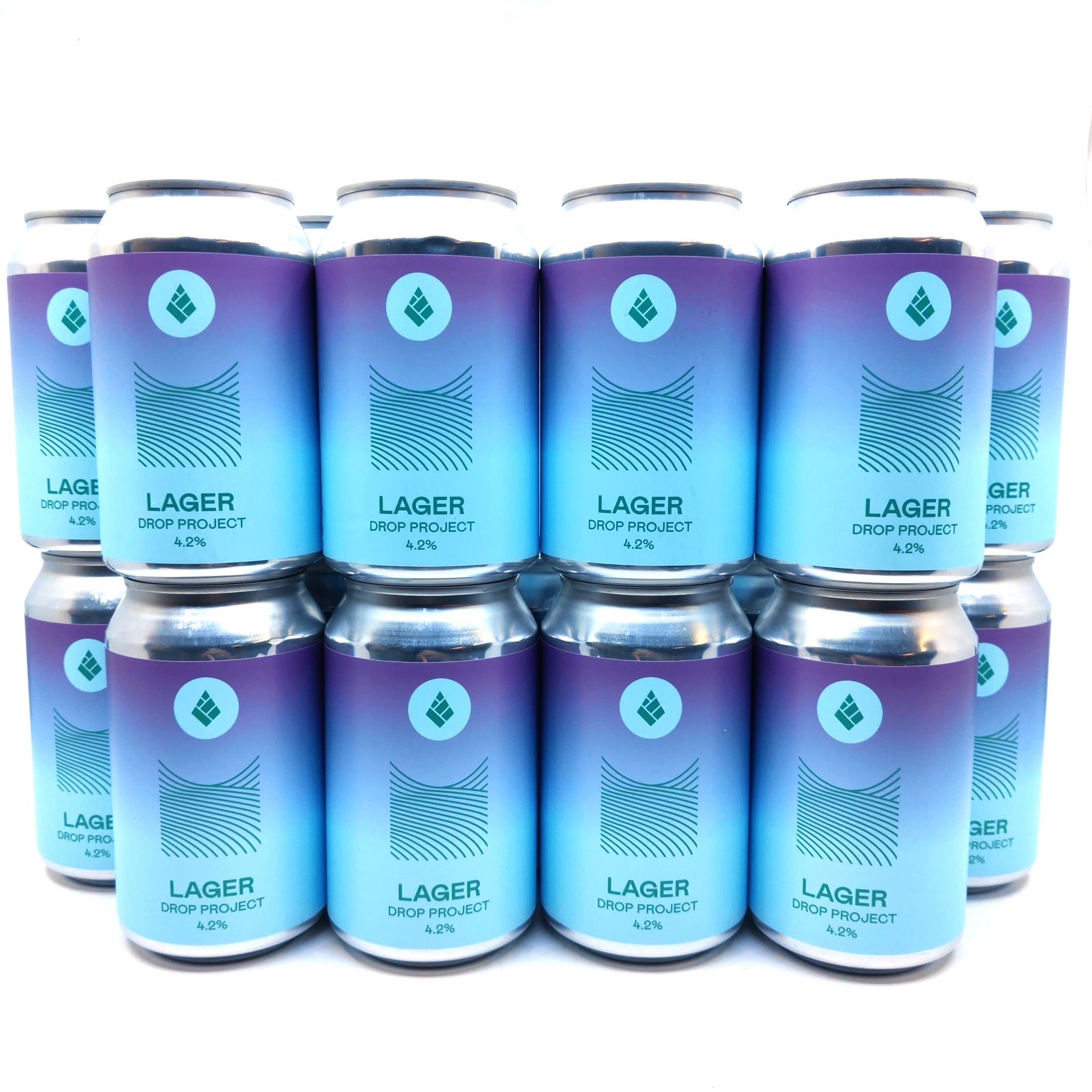 Drop Project Lager 4.2% CASE (24 x 330ml cans)-Hop Burns & Black