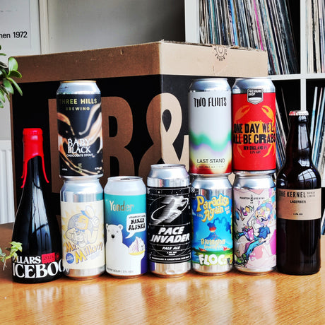 12 month pre-paid - HB&B Sub Club All Killer No Filler Box beer subscription box-Hop Burns & Black