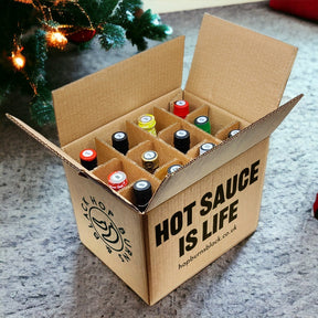 The HB&B '12 Hot Sauces of Xmas' Selection (12 sauces)-Hop Burns & Black