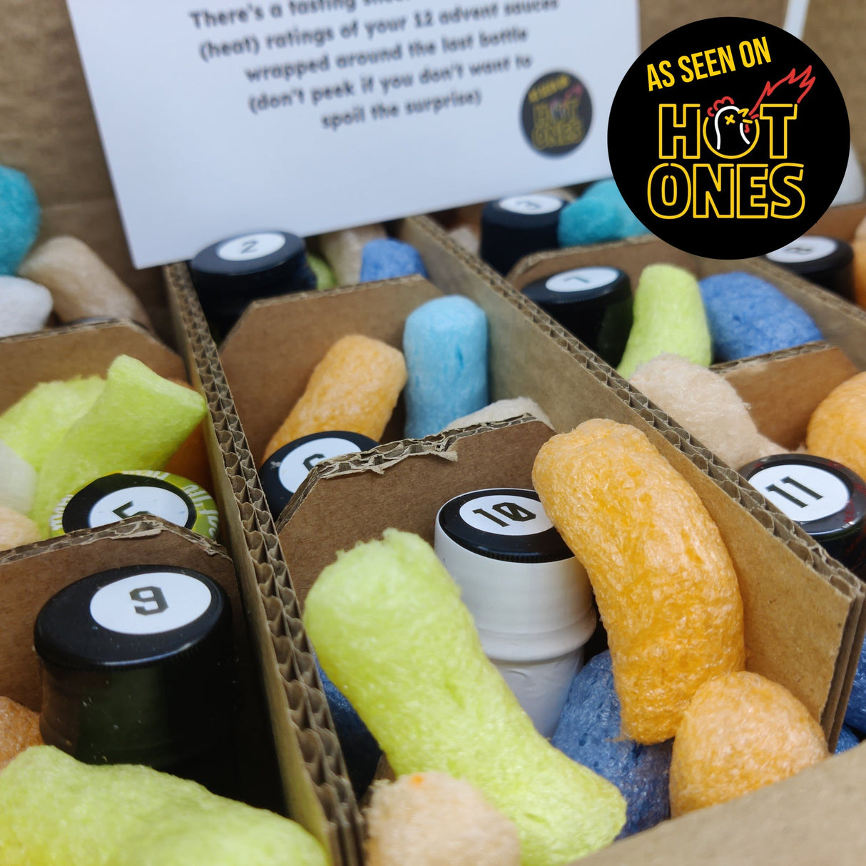 The HB&B 'As Seen on Hot Ones' Hot Sauce Advent 2023 (12 sauces) Hop