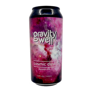 Gravity Well Cosmic Dust Session IPA 3.8% (440ml can)-Hop Burns & Black