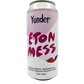 Yonder Eton Mess Pastry Sour 7.5% (440ml can)-Hop Burns & Black