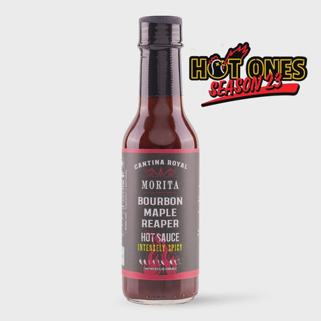 Cantina Royal Morita Bourbon Maple Reaper Hot Sauce (148ml)-Hop Burns & Black