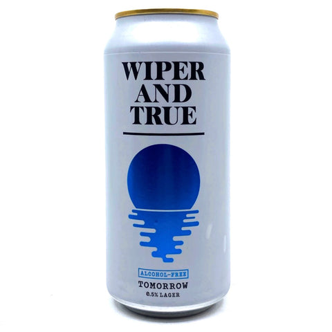 Wiper & True Tomorrow Alcohol-Free Lager 0.5% (440ml can)-Hop Burns & Black