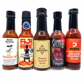 Hot Ones Mini Mix pack (5 sauces)-Hop Burns & Black