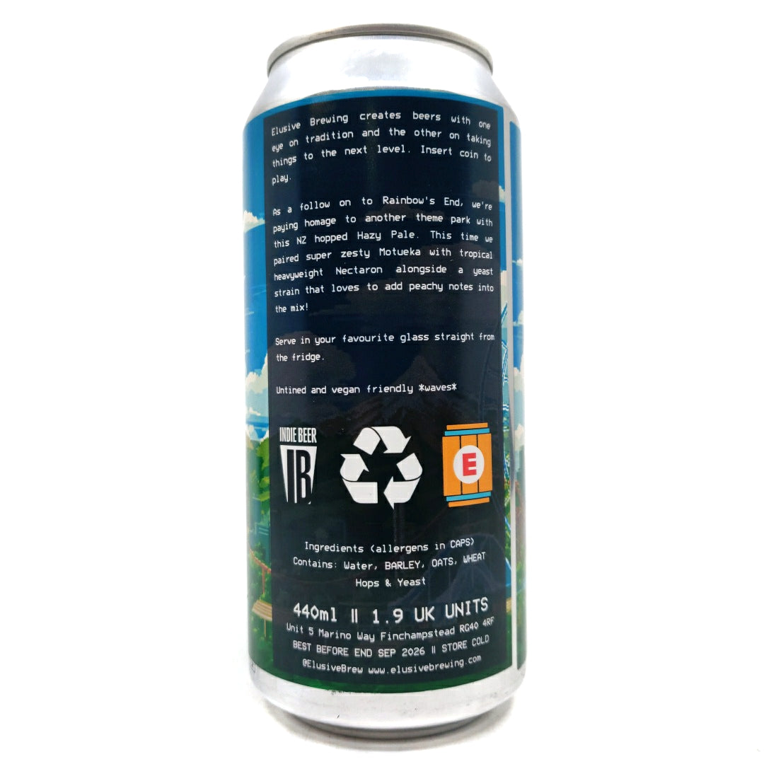 Elusive Brewing Velocity Valley Hazy Pale Ale 4.3% (440ml can)-Hop Burns & Black