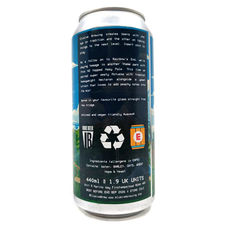Elusive Brewing Velocity Valley Hazy Pale Ale 4.3% (440ml can)-Hop Burns & Black