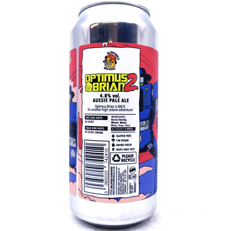 Bluntrock Optimus Brian 2 Aussie Pale Ale 4.8% (440ml can)-Hop Burns & Black