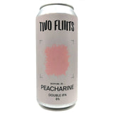 Two Flints Dripping In Peacherine Double IPA 8% (440ml can)-Hop Burns & Black