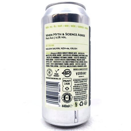 Verdant When Myth & Science Agree Pale Ale 5.2% (440ml can)-Hop Burns & Black