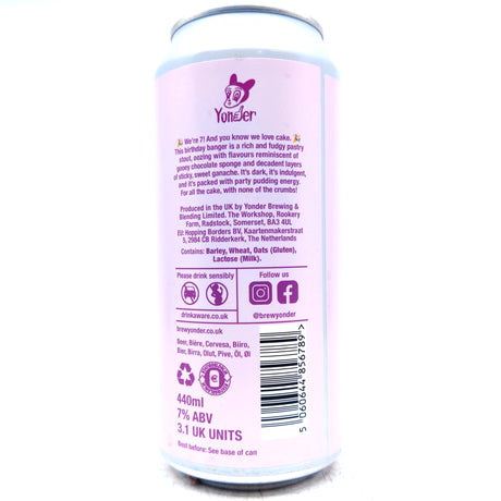 Yonder Double Choc Fudge Cake Pastry Stout 7% (440ml can)-Hop Burns & Black