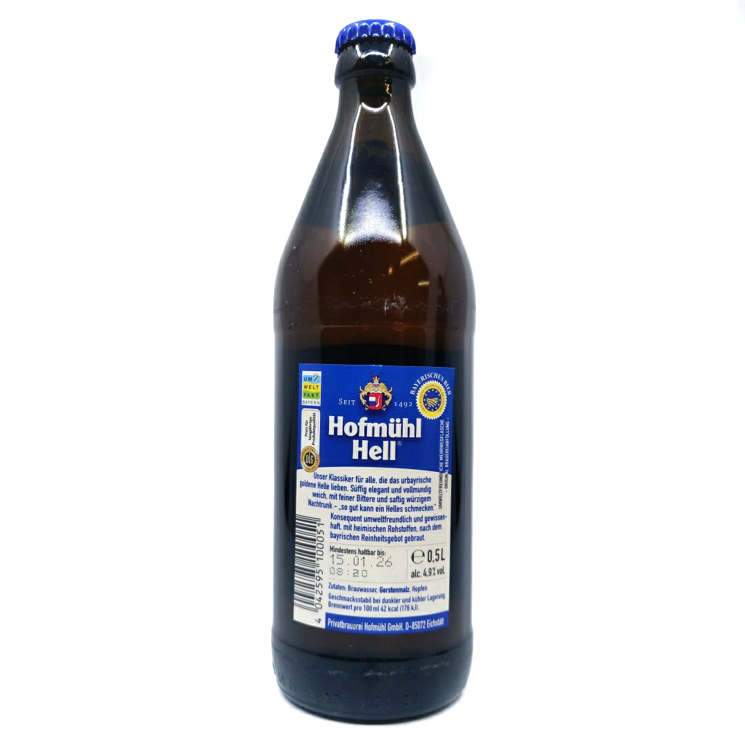 Hofmuhl Hell 4.6% (500ml)-Hop Burns & Black