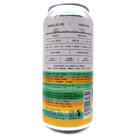 Two Flints Parallel #2 Mosaic & Nectaron Hazy IPA 6.5% (440ml can)-Hop Burns & Black