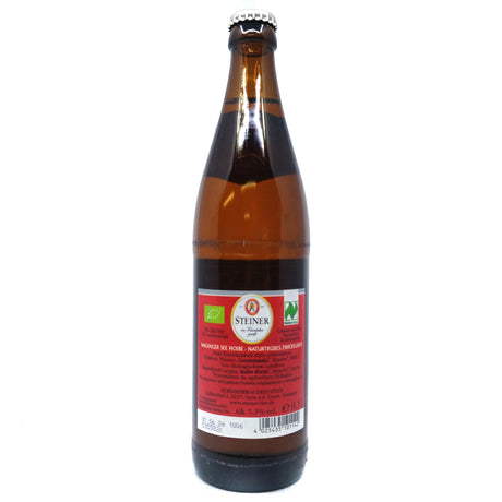Schlossbrauerei Stein Zwickelbier Waginger See Hoibe 5.3% (500ml)-Hop Burns & Black