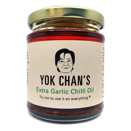 Yok Chan's Extra Garlic Chilli Oil (190ml)-Hop Burns & Black