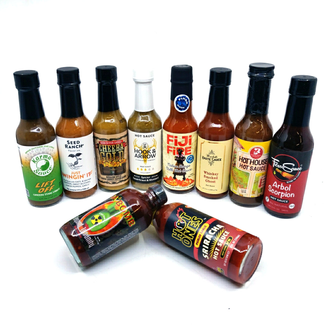 Hot Ones Mega Mix pack (10 sauces)-Hop Burns & Black