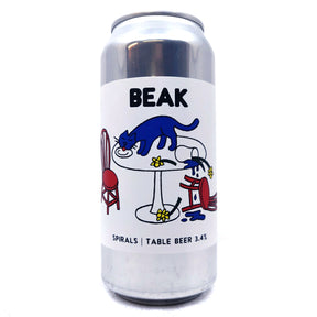 Beak Spirals Table Pale Ale 3.4% (440ml can)-Hop Burns & Black