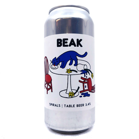 Beak Spirals Table Pale Ale 3.4% (440ml can)-Hop Burns & Black