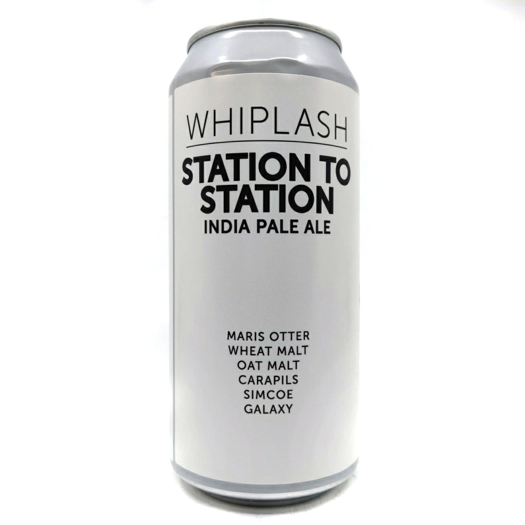 Whiplash Station to Station IPA 7.1% (440ml can)-Hop Burns & Black