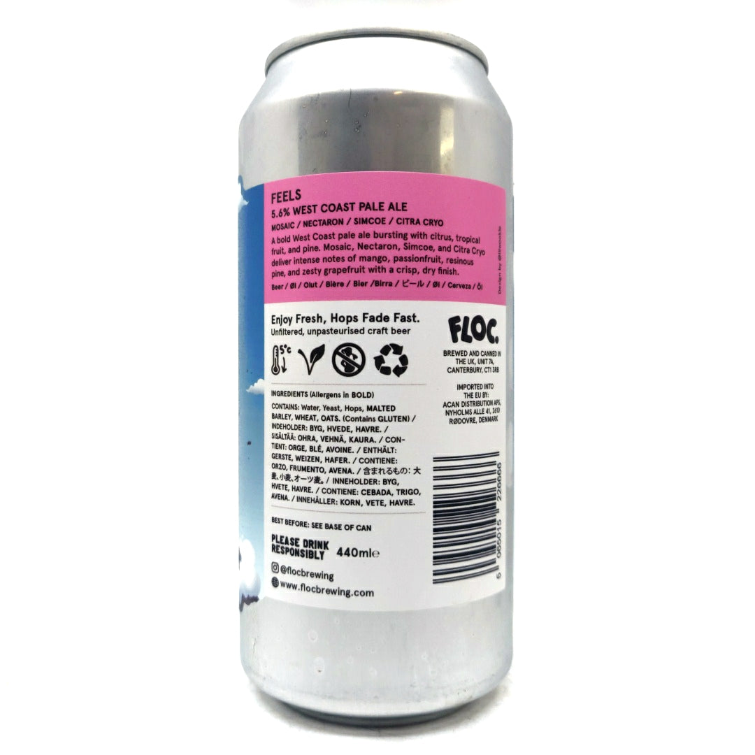 Floc Brewing Feels West Coast Pale Ale 5.6% (440ml can)-Hop Burns & Black
